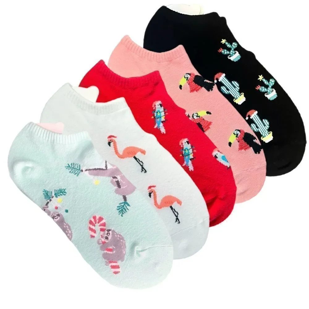 Holiday 5-Pack No-Show Socks NWOT